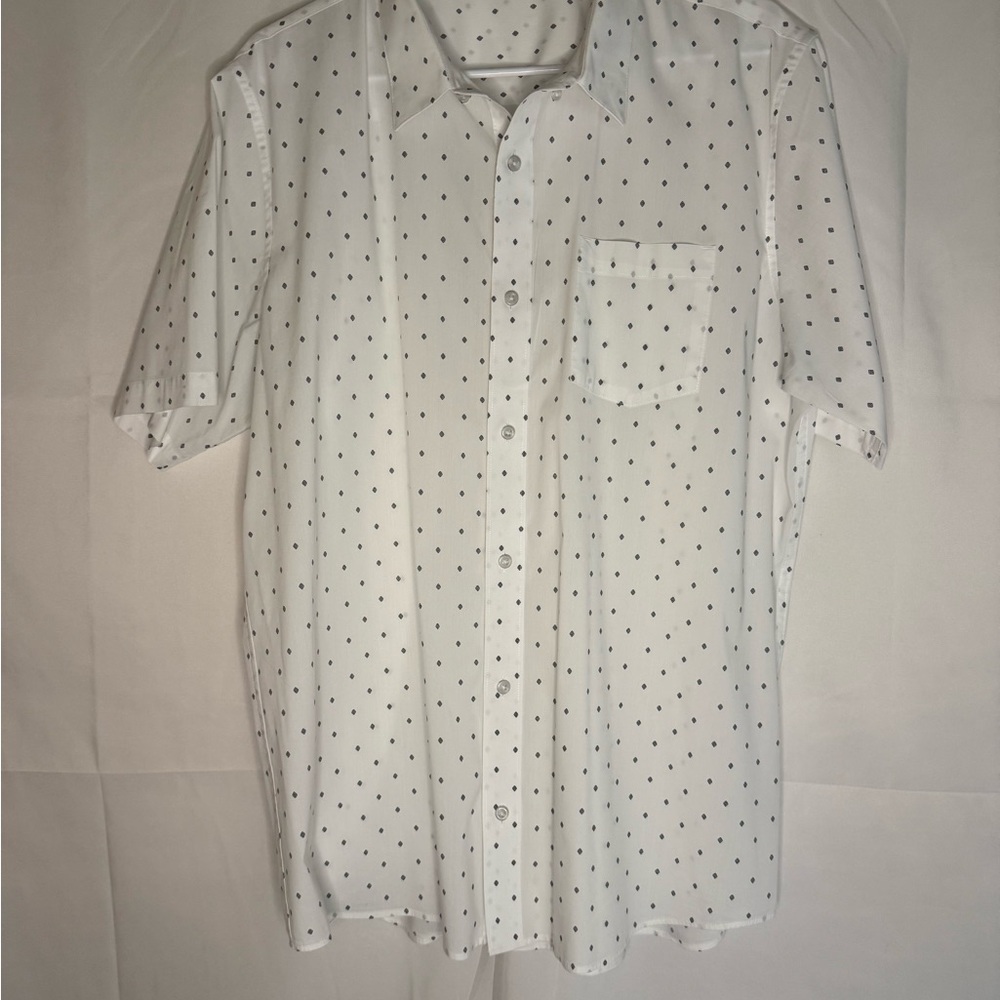 Travis Mathew White Polka Dot Shirt